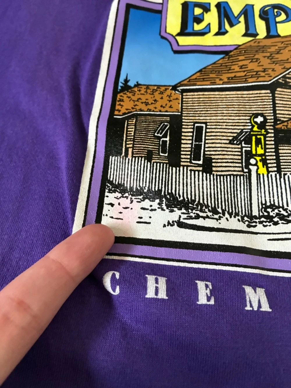 Vintage 90s Hanes Beefy White Rose Emporium Chemainus B.C. Graphic Tee - Picture 5 of 6